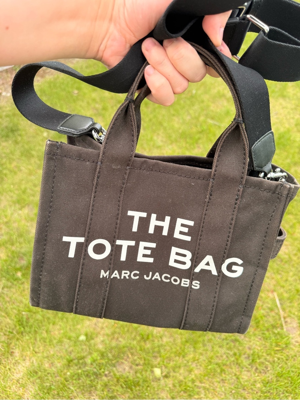 Marc Jacobs Black Canvas 'The Tote Bag' Small Crossbody